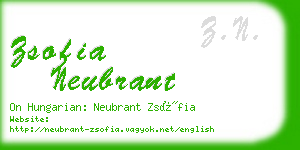 zsofia neubrant business card